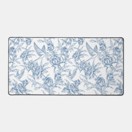 Blauwe Franse Toile Bureaumat