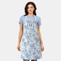Blauwe Franse Toile Monogram Naam