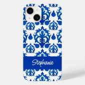 Blauwe Franse Toile Naam Case-Mate iPhone Case (Achterkant)