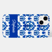 Blauwe Franse Toile Naam Case-Mate iPhone Case (Achterkant (horizontaal))