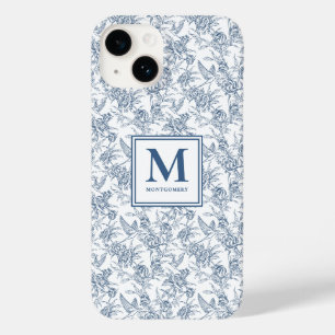 Blauwe Franse Toile Naam Case-Mate iPhone 14 Hoesje