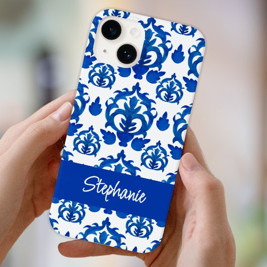 Blauwe Franse Toile Naam Case-Mate iPhone Case