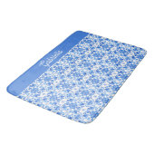 Blauwe Franse Toile-patroonnaam Badmat (Gekanteld)