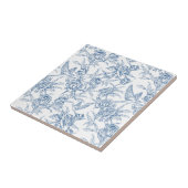 Blauwe Franse Toile Tegeltje (Zijkant)