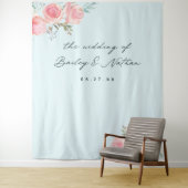 Blauwe Franse Tuin Trouwfotografie Achtergrond Wandkleed (In situ)