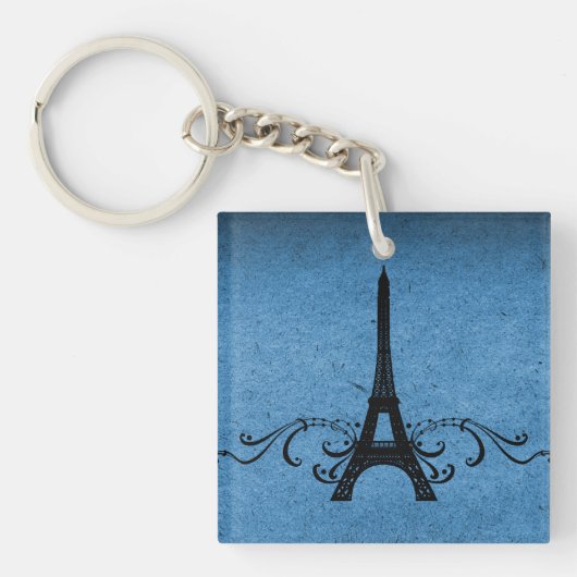 Blauwe Franse Vlaamse AcrylSleutelhanger Sleutelhanger (Voorkant)