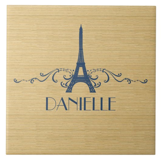 Blauwe Franse Vlaamse Tegel Tegeltje (Voorkant)