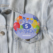 Blauwe Frosting koekjes W ballonnen zijn mijn verj Ronde Button 4,0 Cm (In situ)