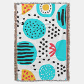 Blauwe fruitpatronen Kunst schilderen. Nu kopen Deken (Voorkant Verticaal)