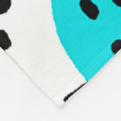 Blauwe fruitpatronen Kunst schilderen. Nu kopen Fleece Deken (Hoek)