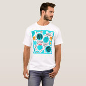 Blauwe fruitpatronen Kunst schilderen. Nu kopen T-shirt (Voorkant volledig)