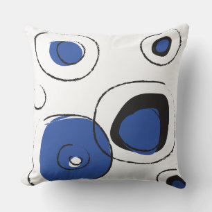 BLAUWE FUNKY STIPPEN ONTWERP-Sierkussen Kussen