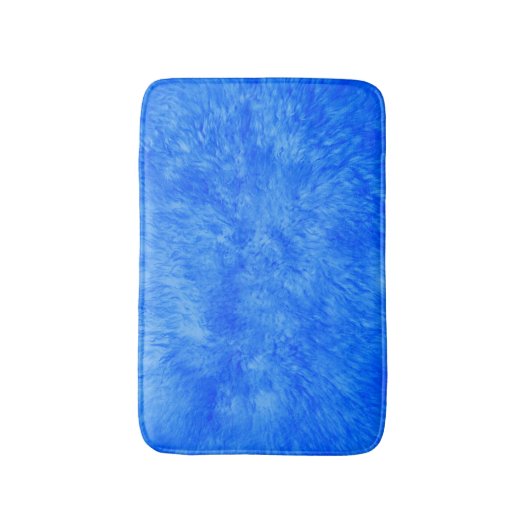 Blauwe Fur Frenzy Badmat (Voorkant Verticaal)