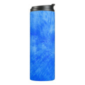 Blauwe Fur Frenzy Thermische Tumbler Thermosbeker (Gedraaid links)