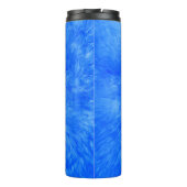 Blauwe Fur Frenzy Thermische Tumbler Thermosbeker (Achterkant)