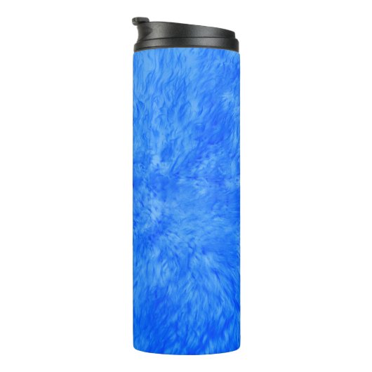 Blauwe Fur Frenzy Thermische Tumbler Thermosbeker (Geroteerd rechts)