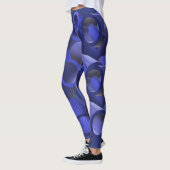 Blauwe futuristische pijp patroon kunst leggings (Links)