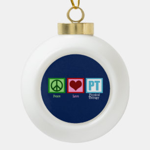 Blauwe fysieke therapie keramische bal ornament