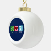 Blauwe fysieke therapie keramische bal ornament (Rechts)