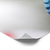 Blauwe Gaai in Gewone Winterbes Poster (Hoek)