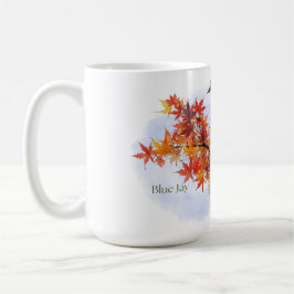 Blauwe Gaai in herfstkleuren Koffiemok