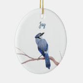 Blauwe Gaai Keramisch Ornament (Rechts)
