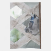 Blauwe Gaai Keukenhanddoek (Verticaal)