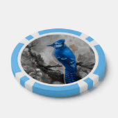 Blauwe Gaai Poker Chip (Enkel)
