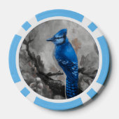 Blauwe Gaai Poker Chip (Achterkant)