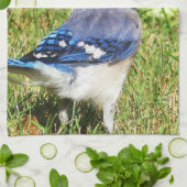 Blauwe Gaai Theedoek (Gevouwen)