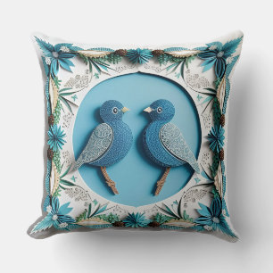 🕊️ Blauwe Gaai Vogel Cottagecore Natuur Decor 🌸 Kussen