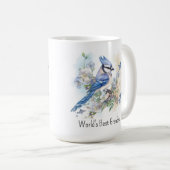 Blauwe Gaai Vogel Lente Natuur Wilde Dieren Oma Koffiemok (Voorkant rechts)