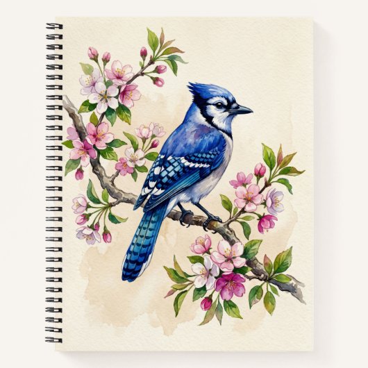 Blauwe Gaai Vogel Notitieboek (Voorkant)