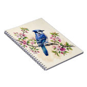Blauwe Gaai Vogel Notitieboek (Rechterzijde)