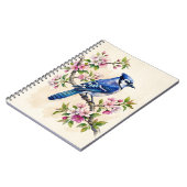 Blauwe Gaai Vogel Notitieboek (Linkerzijde)