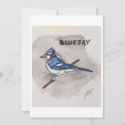 Blauwe Gaai Wenskaart Kaart (Voorkant)