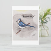 Blauwe Gaai Wenskaart Kaart (Staand voorkant)
