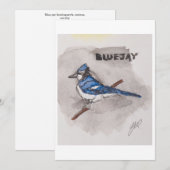 Blauwe Gaai Wenskaart Kaart (Voorkant / Achterkant)