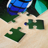Blauwe Gaaien Papier Kunst Legpuzzel (Zijkant)