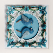 Blauwe Gaaien Papier Kunst Legpuzzel (Horizontaal)