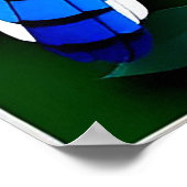 Blauwe Gaaien Papier Kunst Poster (Hoek)