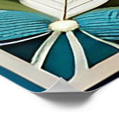Blauwe Gaaien Papier Kunst Poster (Hoek)