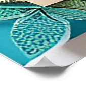 Blauwe Gaaien Papier Kunst Poster (Hoek)