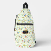 Blauwe gaaien sling bag (Voorkant)