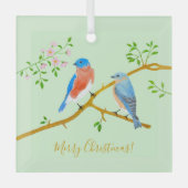 Blauwe gaaien zijn niet de enige vogels met een bl glas ornament (Voorkant)