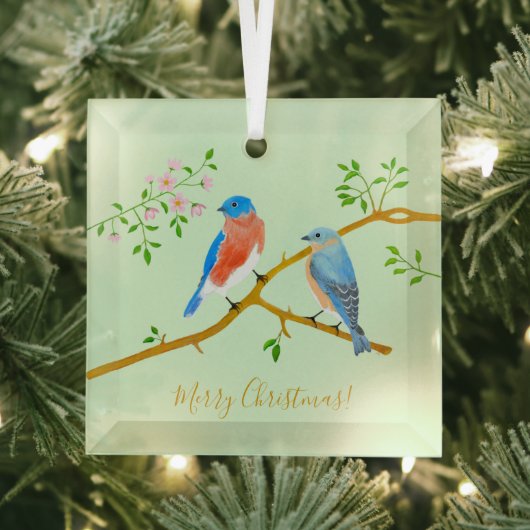 Blauwe gaaien zijn niet de enige vogels met een bl glas ornament (Insitu)