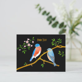 Blauwe gaaien zijn niet de enige vogels met een he briefkaart