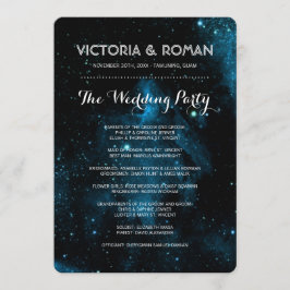 Blauwe Galaxy bruiloft programma's