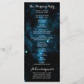 Blauwe Galaxy bruiloft programma's (Achterkant)