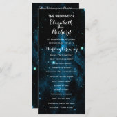 Blauwe Galaxy bruiloft programma's (Voorkant / Achterkant)